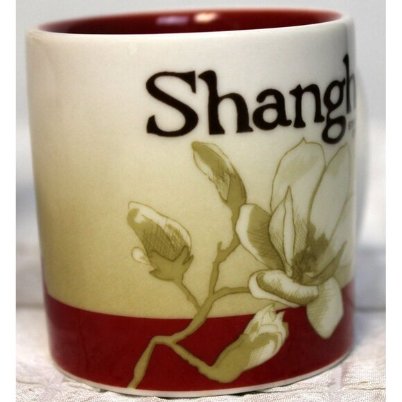 Starbucks Mini Global Icon Mug Shangahi, China Red 3 oz 2010 - Picture 2 of 9